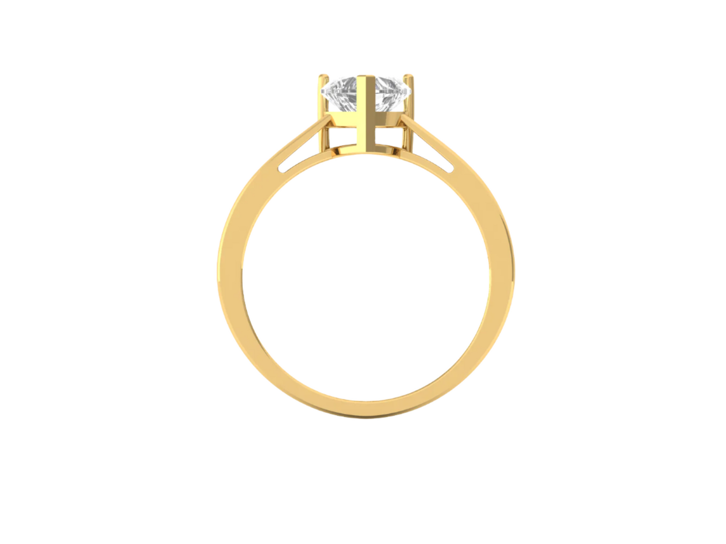 1.0 Carat Solitaire Heart Diamond Ring