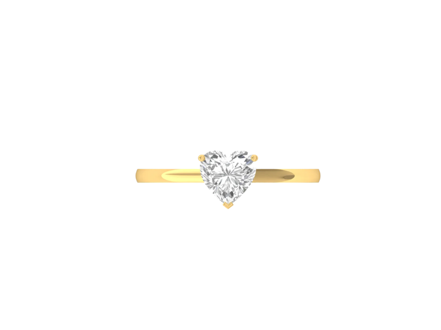 1.0 Carat Solitaire Heart Diamond Ring