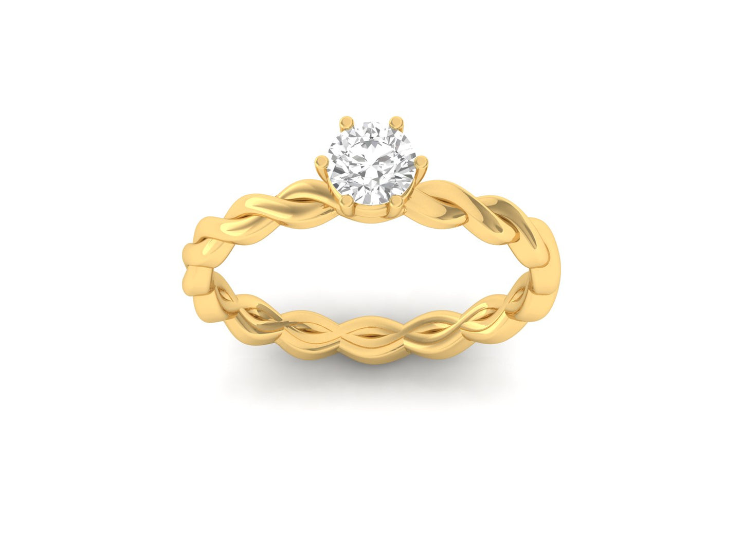 0.50 Carat Solitaire Diamond Entangled Ring