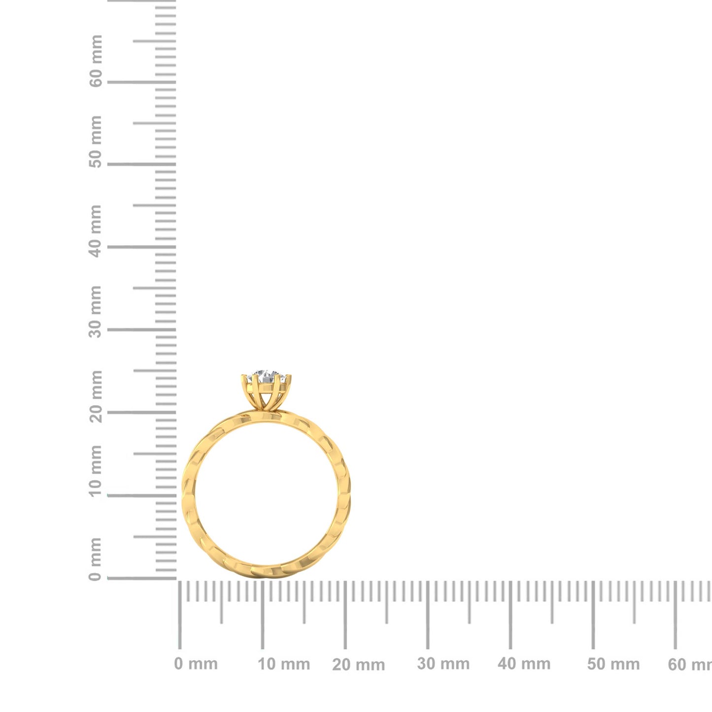 0.50 Carat Solitaire Diamond Entangled Ring