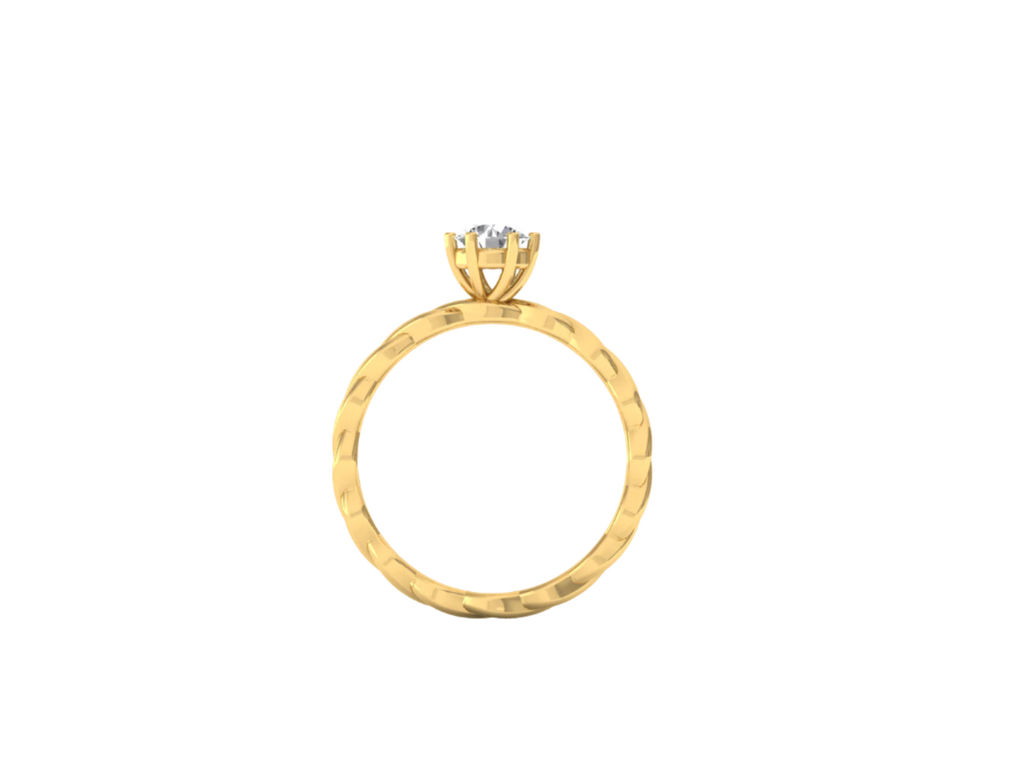 0.50 Carat Solitaire Diamond Entangled Ring