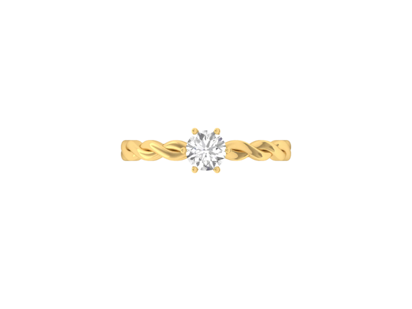 0.50 Carat Solitaire Diamond Entangled Ring