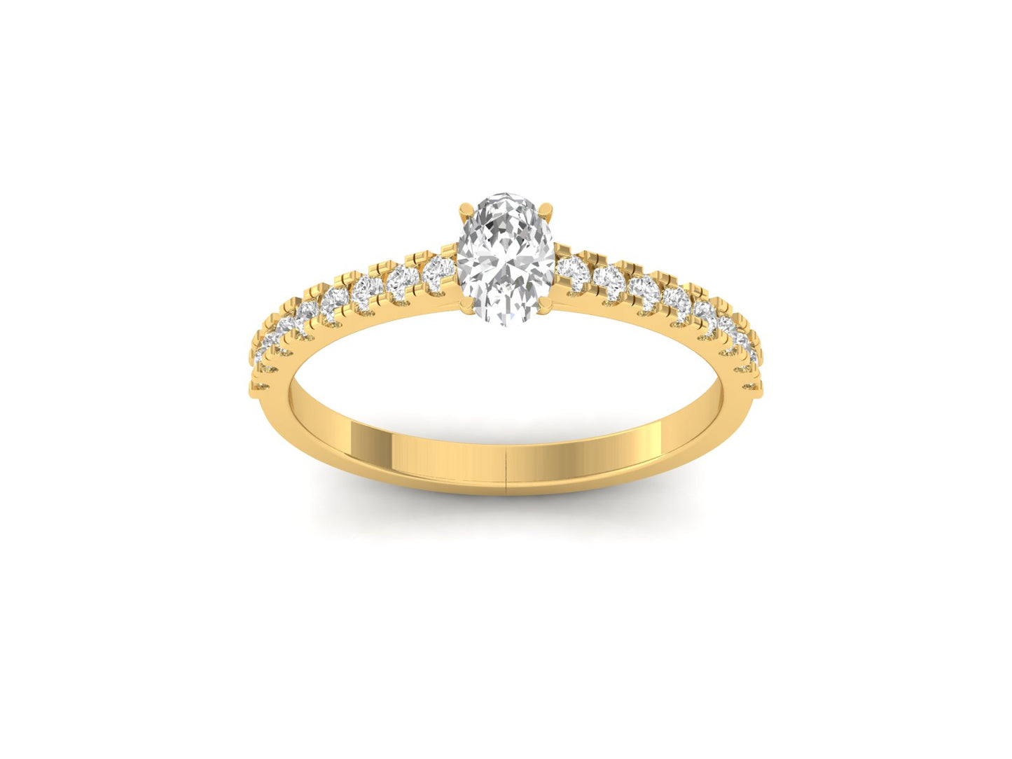 0.50 Carat Oval with Diamond Band