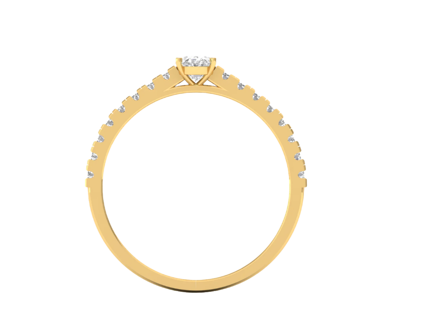 0.50 Carat Oval with Diamond Band
