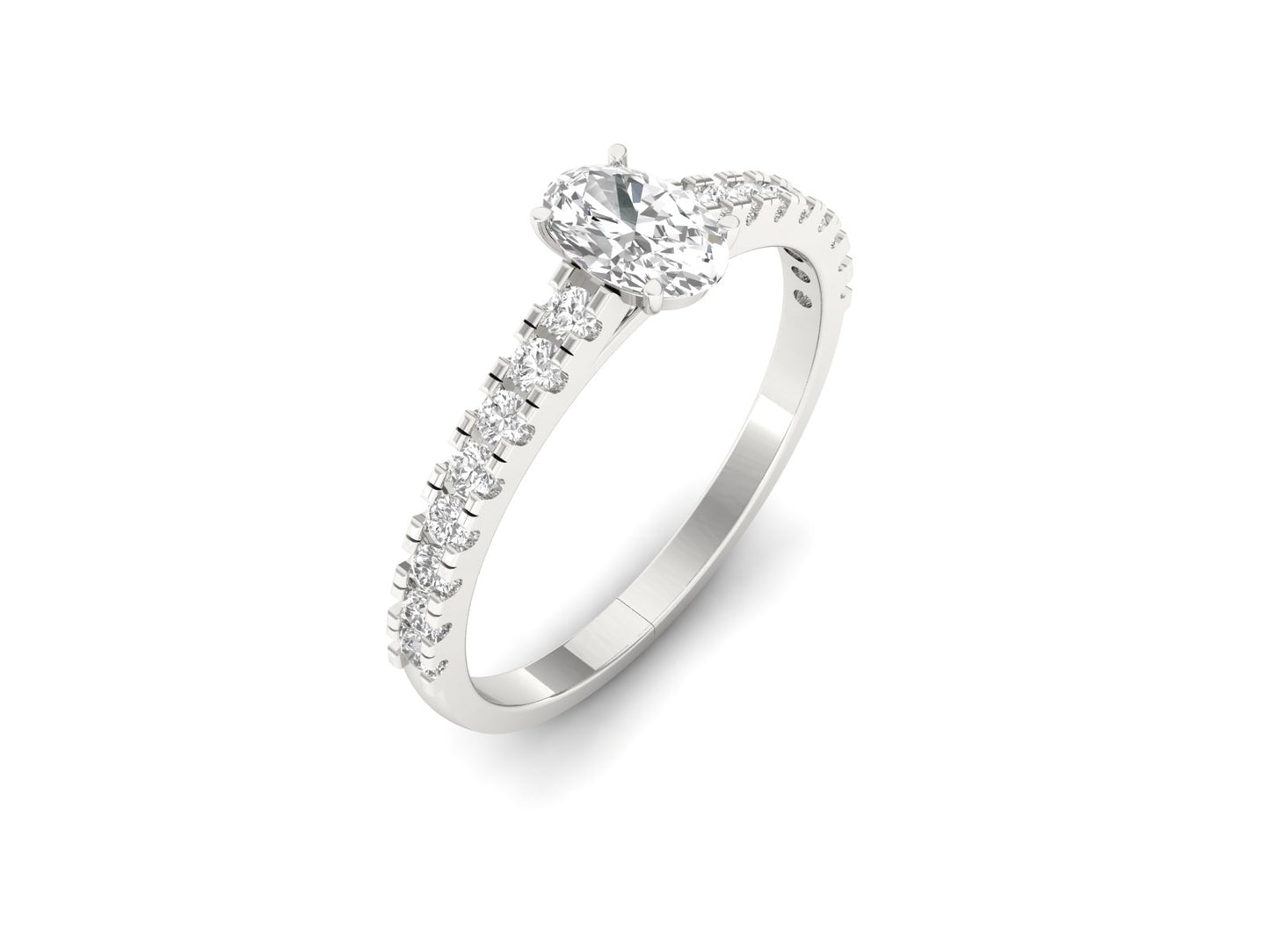 0.50 Carat Oval with Diamond Band