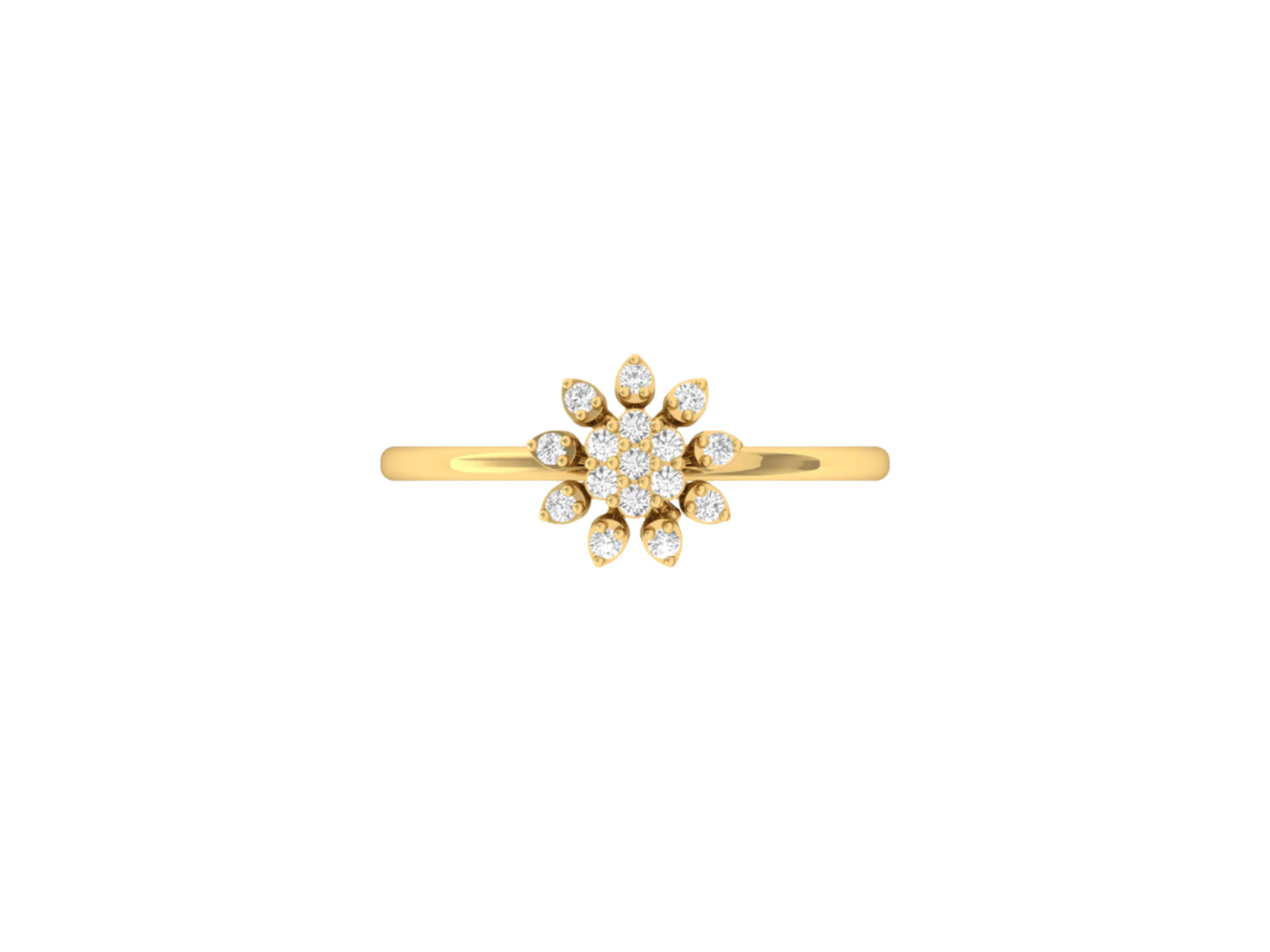 Flower Cluster Diamond Ring
