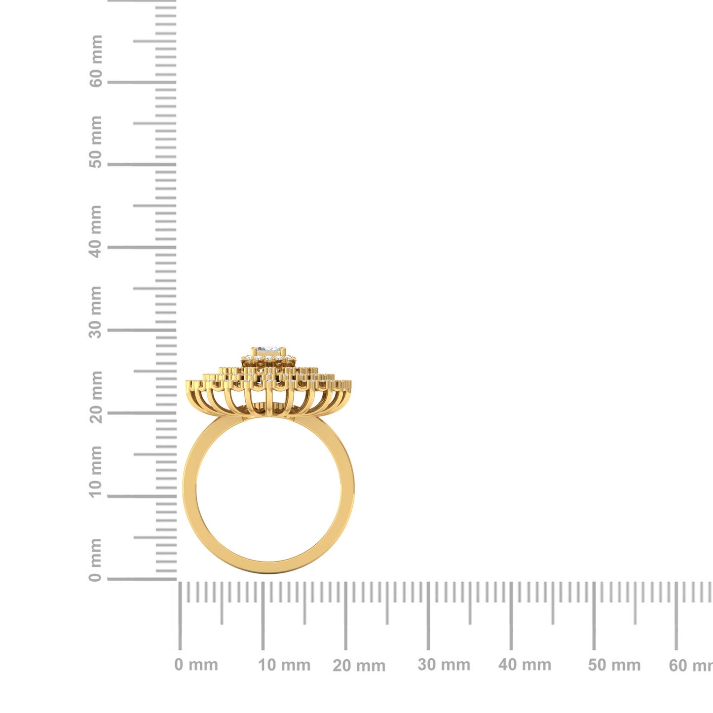 Exquisite Emerald Center Diamond Cocktail Ring