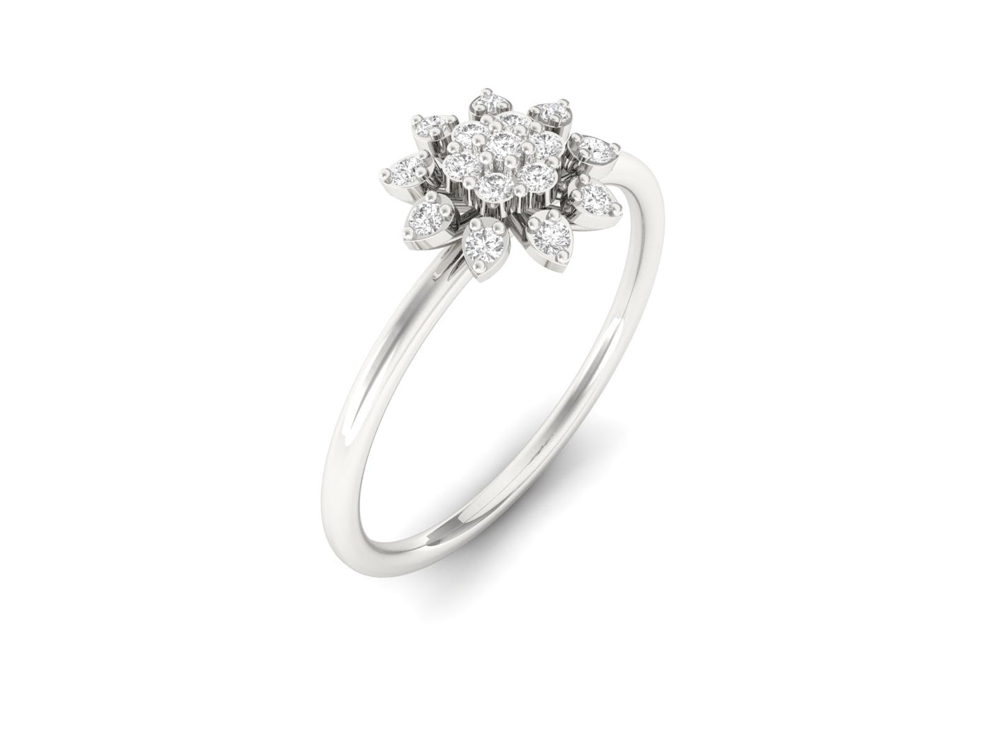 Dazzling Floral Diamond Ring