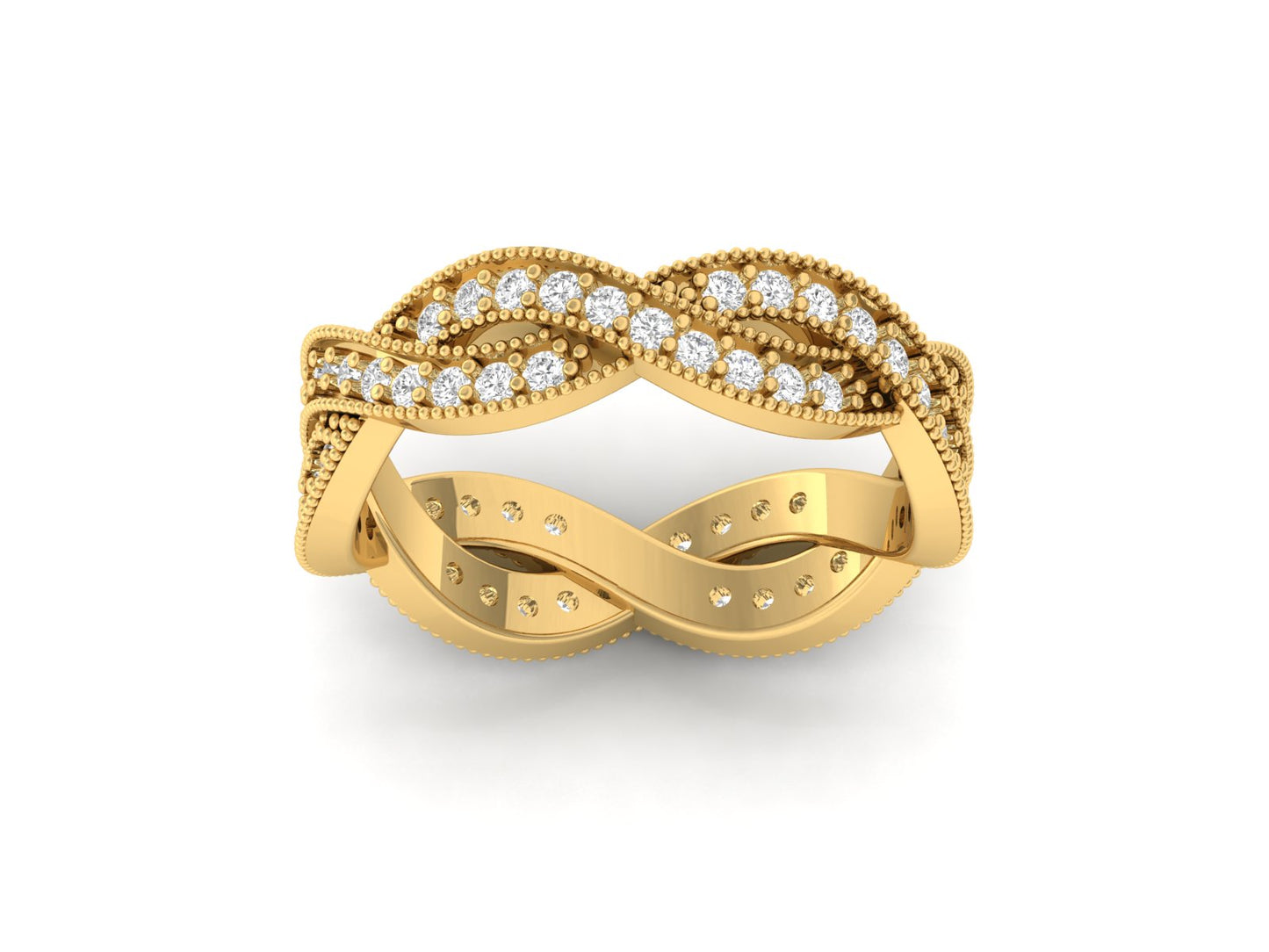 Twisted Infinity Diamond Ring
