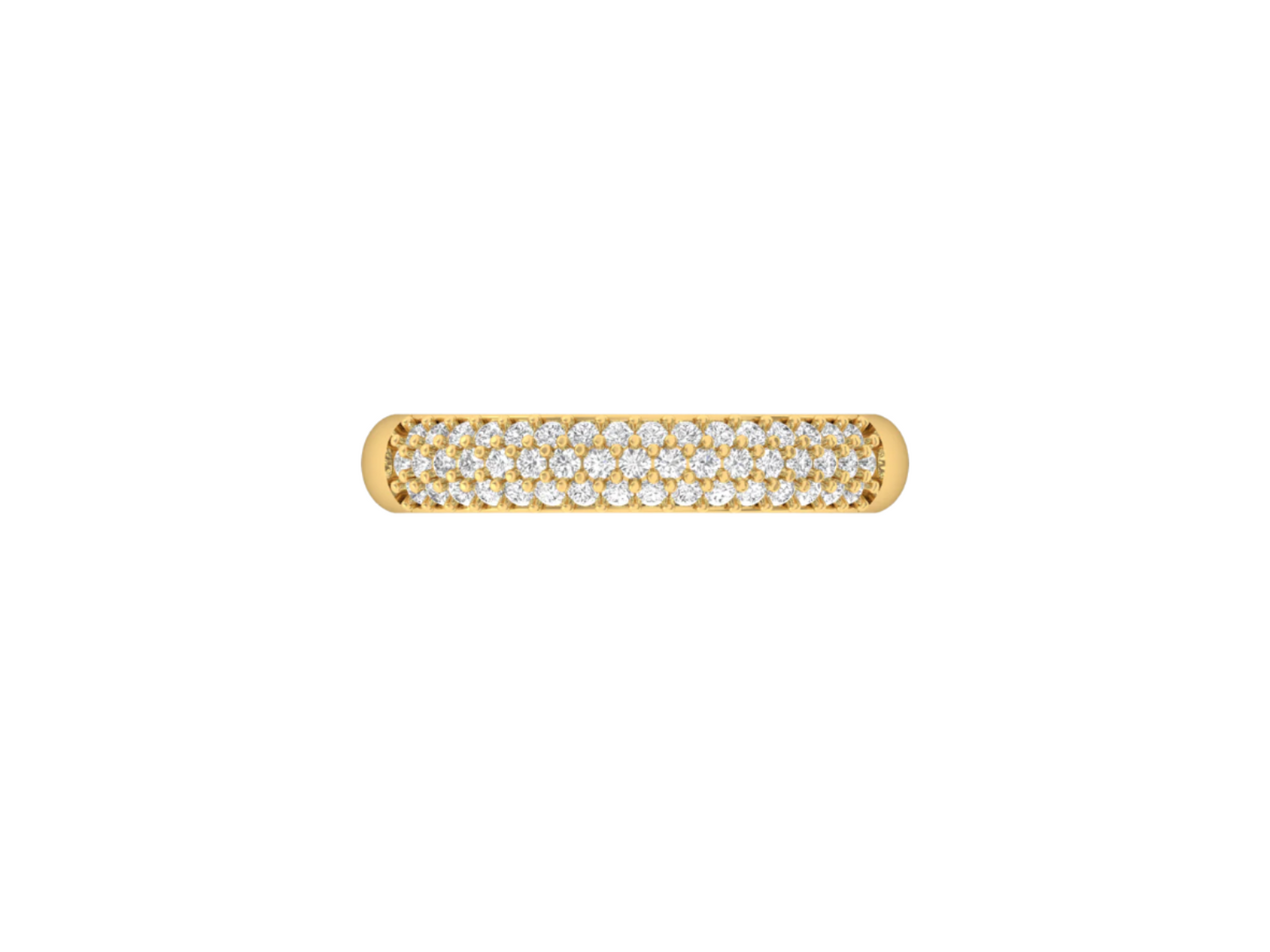 Triple Row Diamond Half Eternity Ring