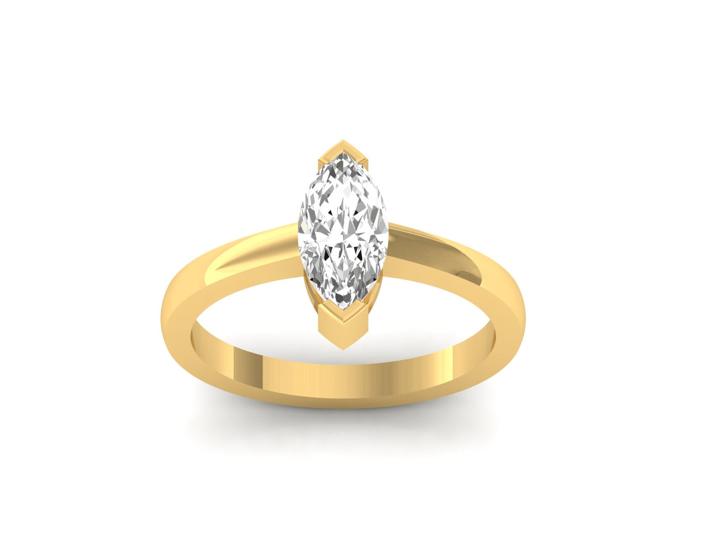 1.0 Carat Marquise Solitaire Ring
