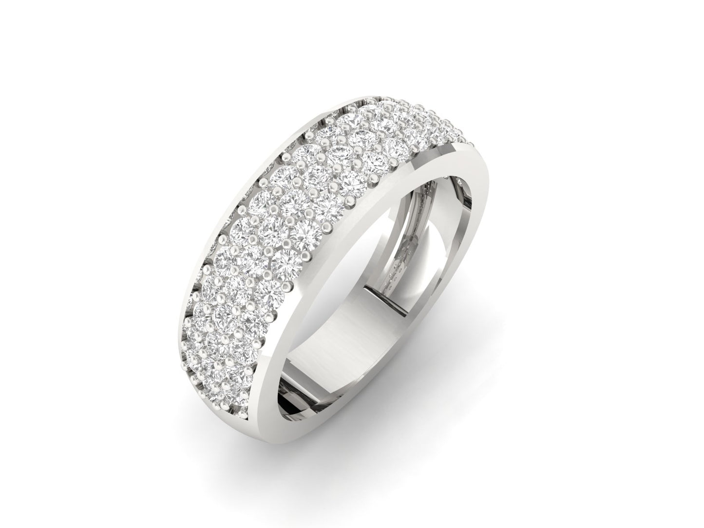 Dazzling Pave Diamond Wedding Band