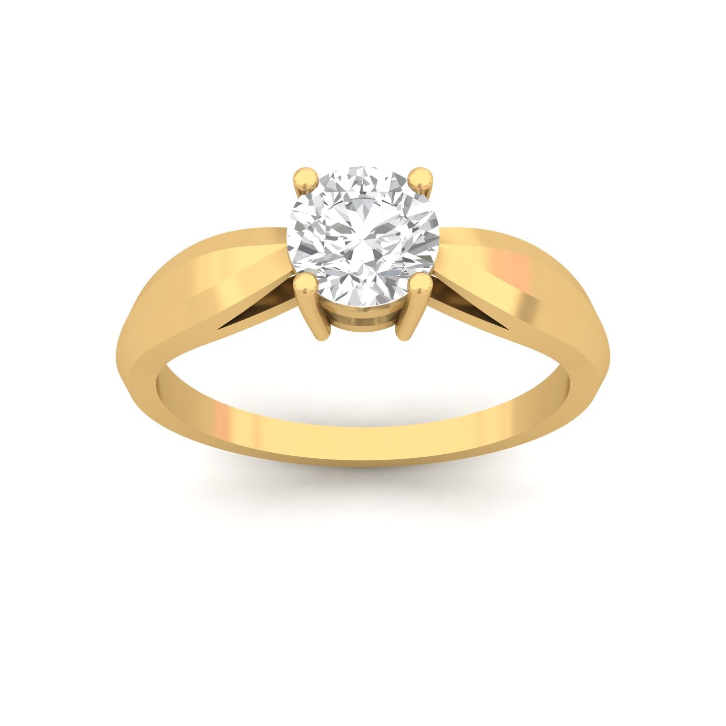 1.0 Carat Sparkling Diamond Solitaire Engagement Ring