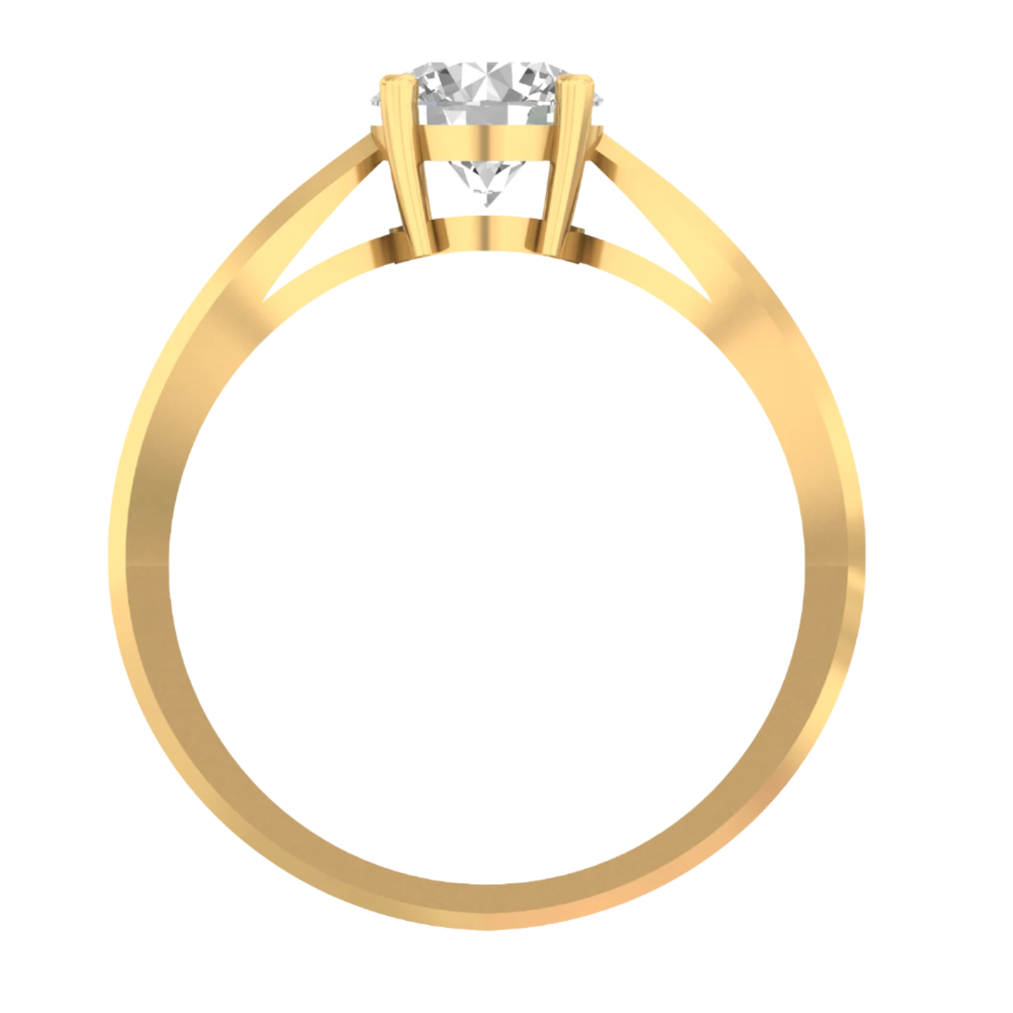 1.0 Carat Sparkling Diamond Solitaire Engagement Ring