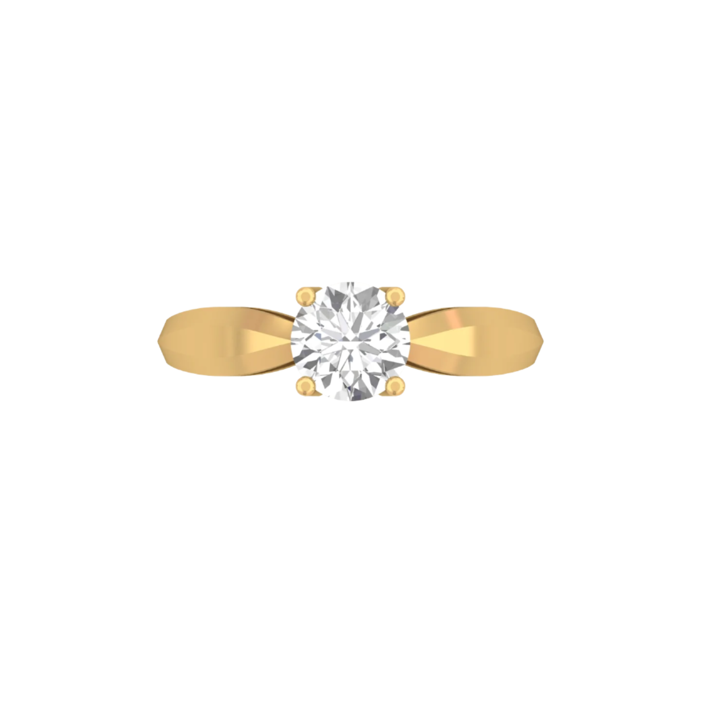 1.0 Carat Sparkling Diamond Solitaire Engagement Ring