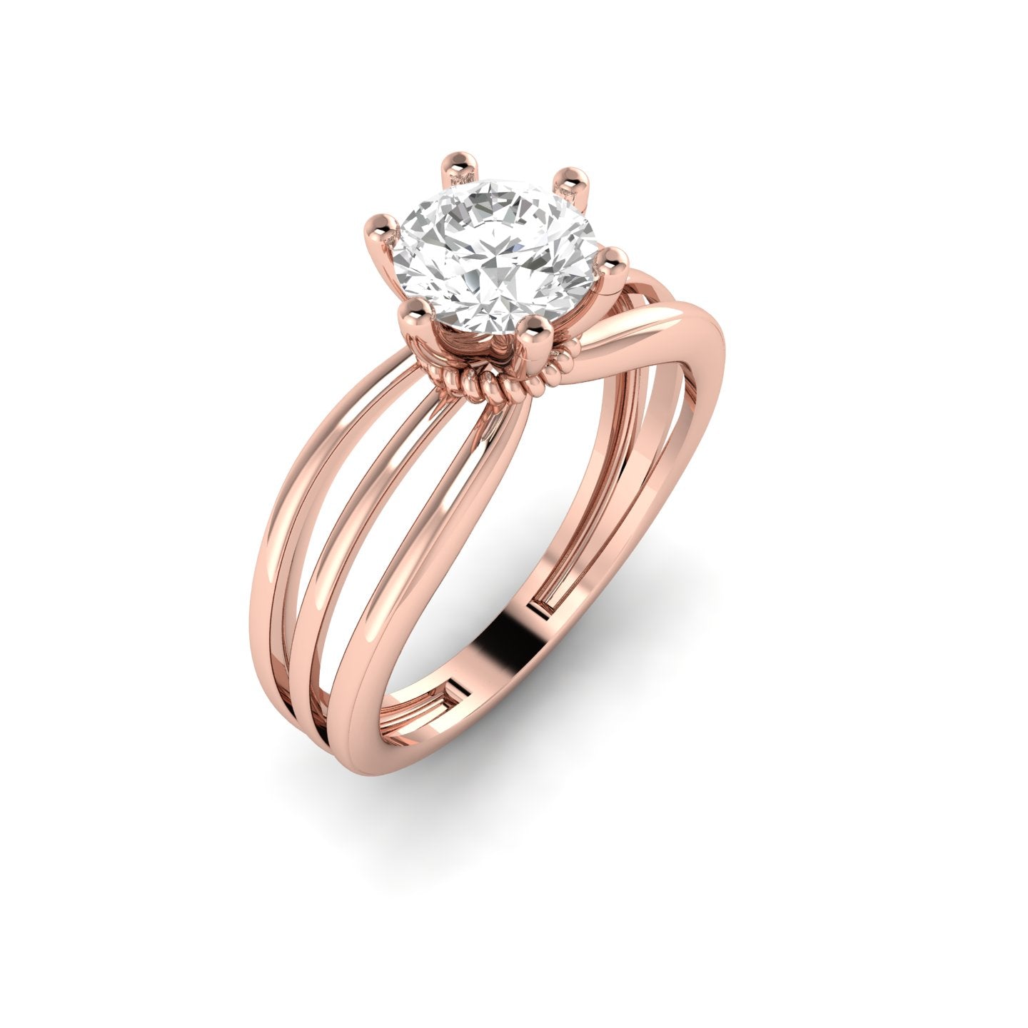 1.00 Carat Diamond Trellis Solitaire Ring