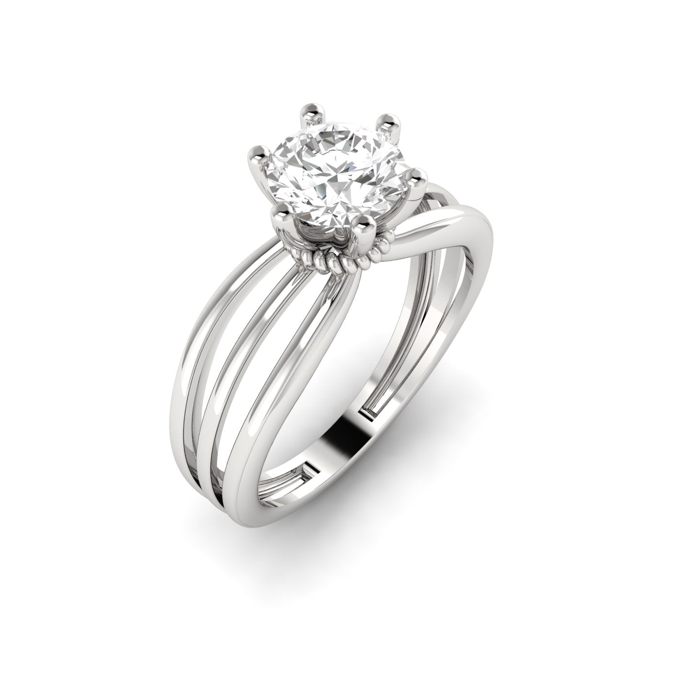 1.00 Carat Diamond Trellis Solitaire Ring