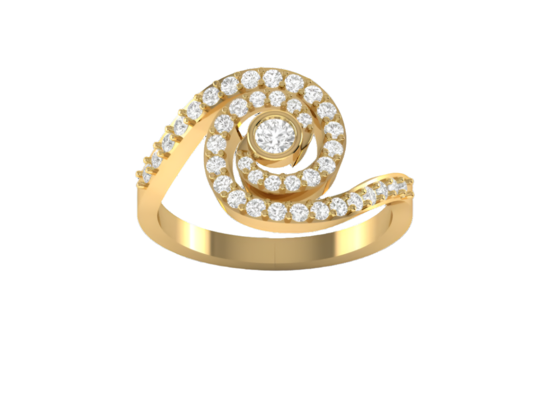 Swirl Embrace Diamond Ring