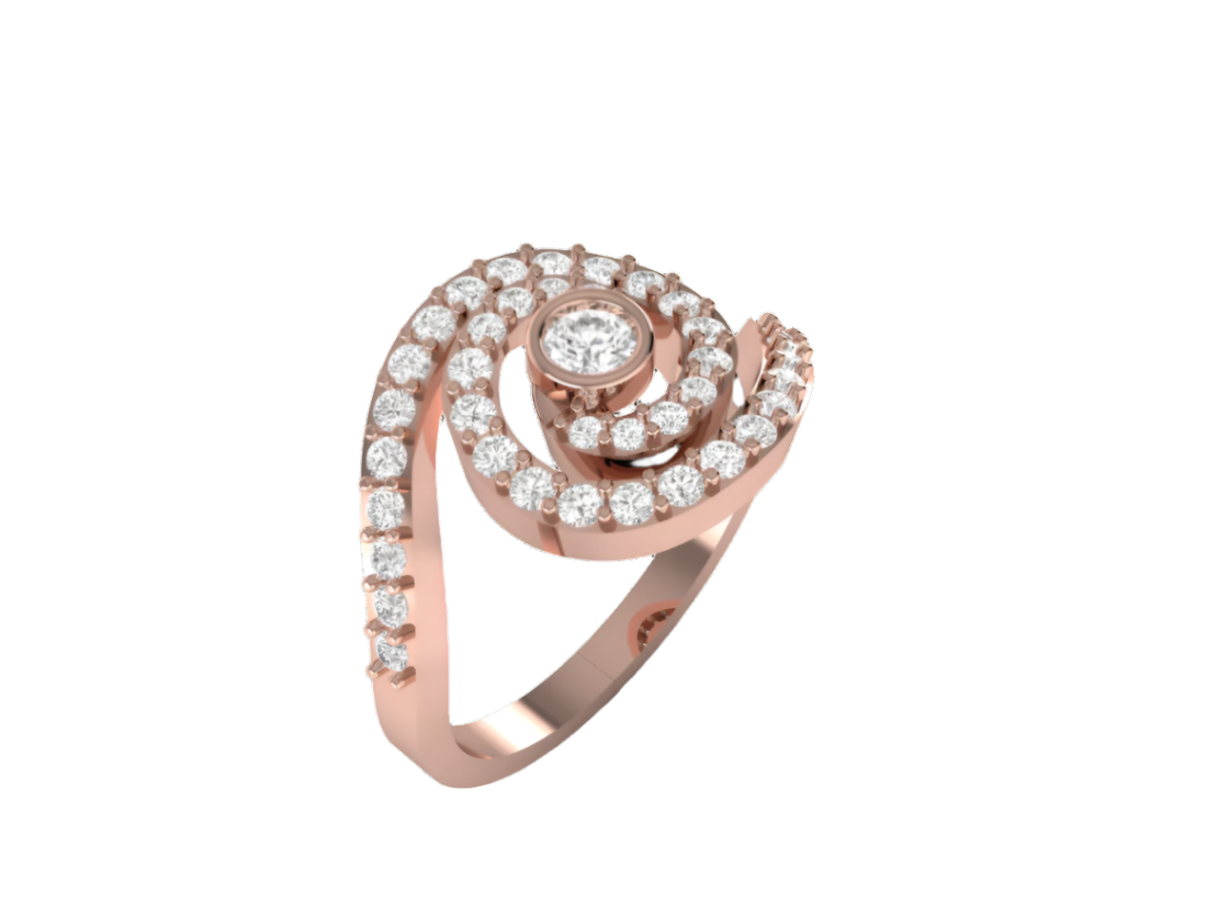 Swirl Embrace Diamond Ring