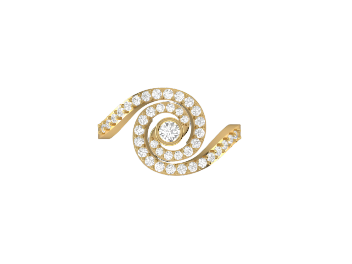Swirl Embrace Diamond Ring