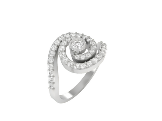 Swirl Embrace Diamond Ring