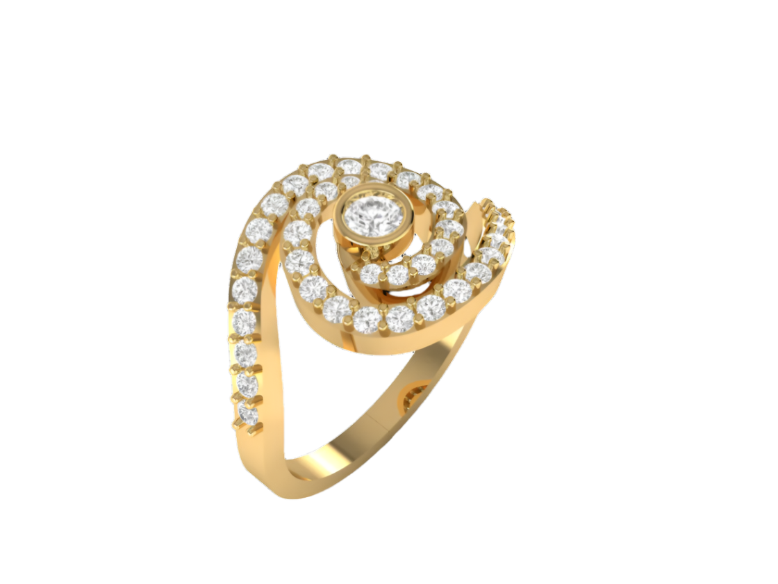Swirl Embrace Diamond Ring