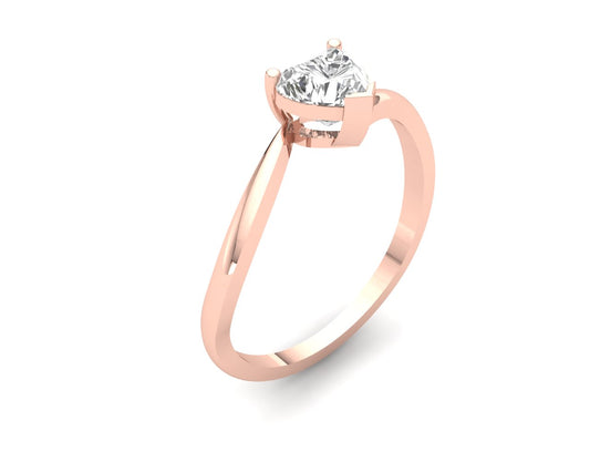 Timeless Heart Solitaire Diamond Ring