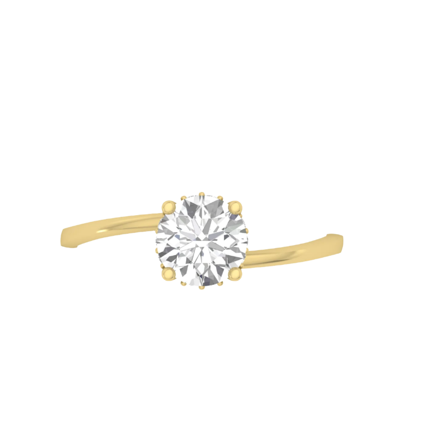 Dazzling Solitaire Engagement Ring with Diamond Accents