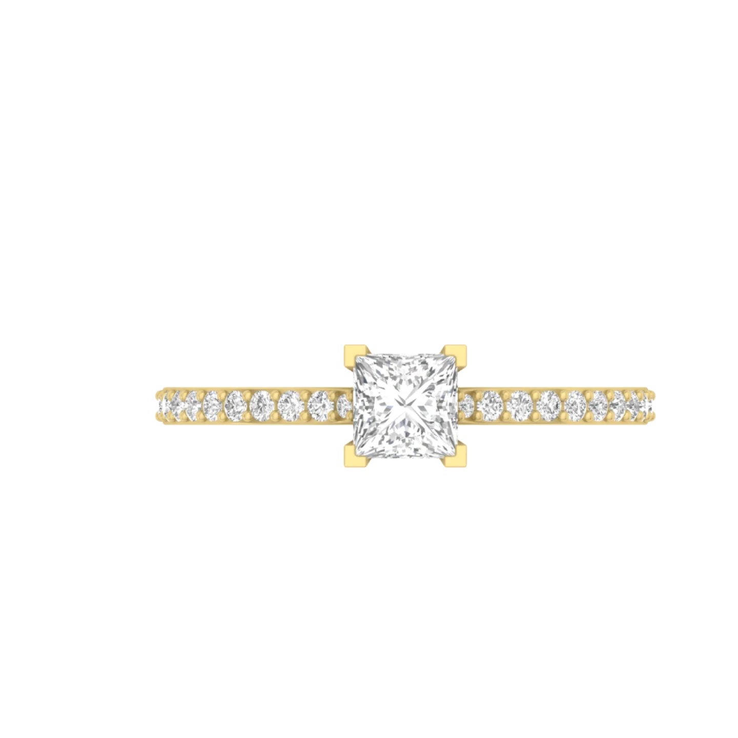 Elegant Princess Diamond Engagement Ring