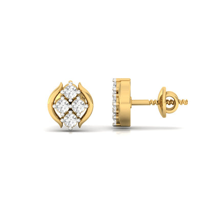 Diamond Blossom Earrings