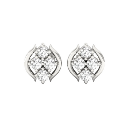 Diamond Blossom Earrings