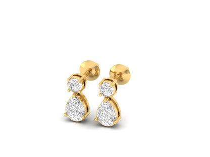 Pear Diamond Drop Earrings