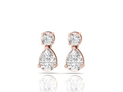 Pear Diamond Drop Earrings
