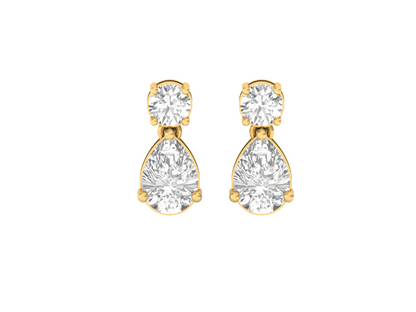Pear Diamond Drop Earrings