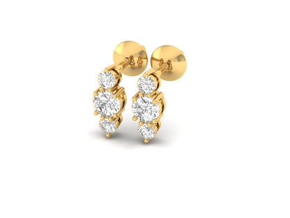 Timeless Three Diamond Earrings