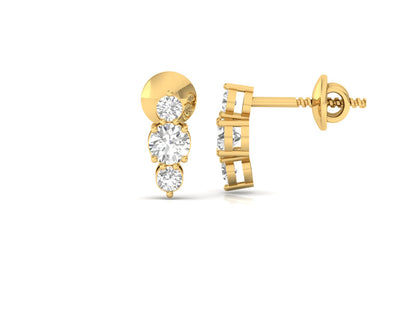 Timeless Three Diamond Earrings