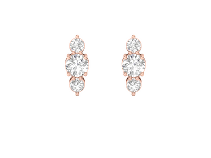 Timeless Three Diamond Earrings