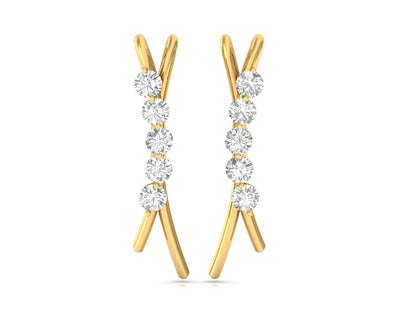 Glistening Diamond Drops Earrings