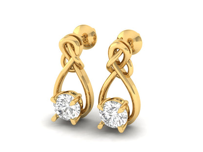 Eternal Knot Solitaire Drop Earring