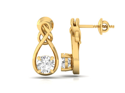 Eternal Knot Solitaire Drop Earring