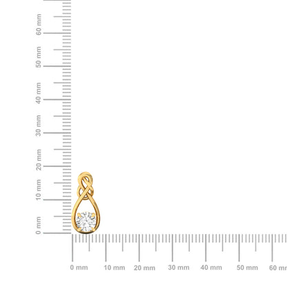 Eternal Knot Solitaire Drop Earring