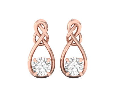 Eternal Knot Solitaire Drop Earring