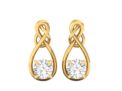 Eternal Knot Solitaire Drop Earring