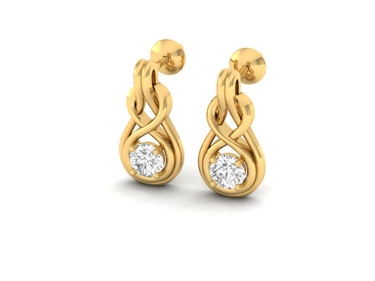 Infinity Loop Diamond Drop Earrings