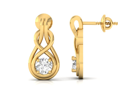 Infinity Loop Diamond Drop Earrings