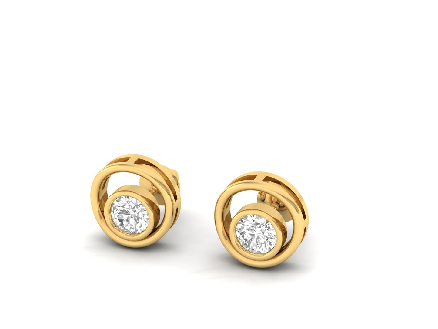 Orbital Diamond Stud Earrings