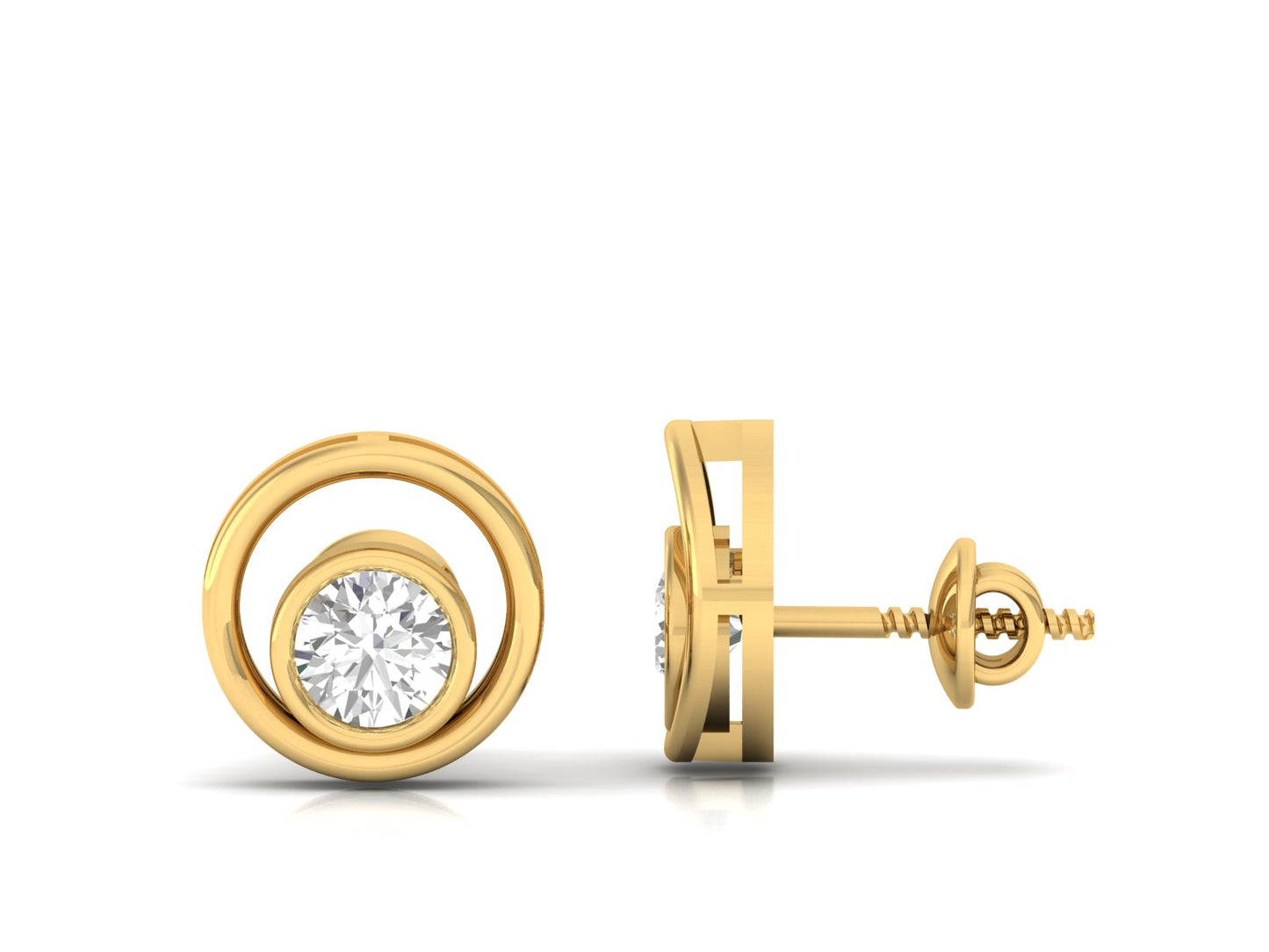 Orbital Diamond Stud Earrings