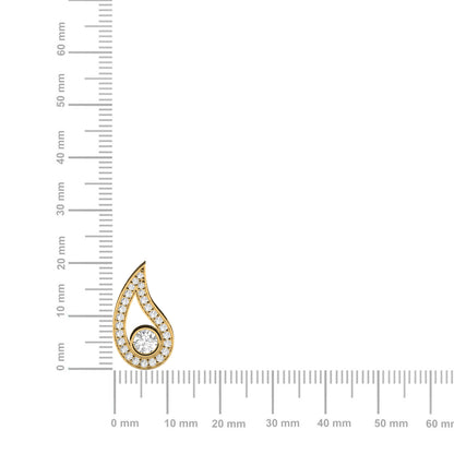 Radiant Teardrop Halo Diamond Earrings
