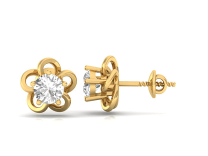 Petite Floral Diamond Studs