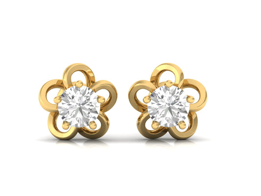Petite Floral Diamond Studs